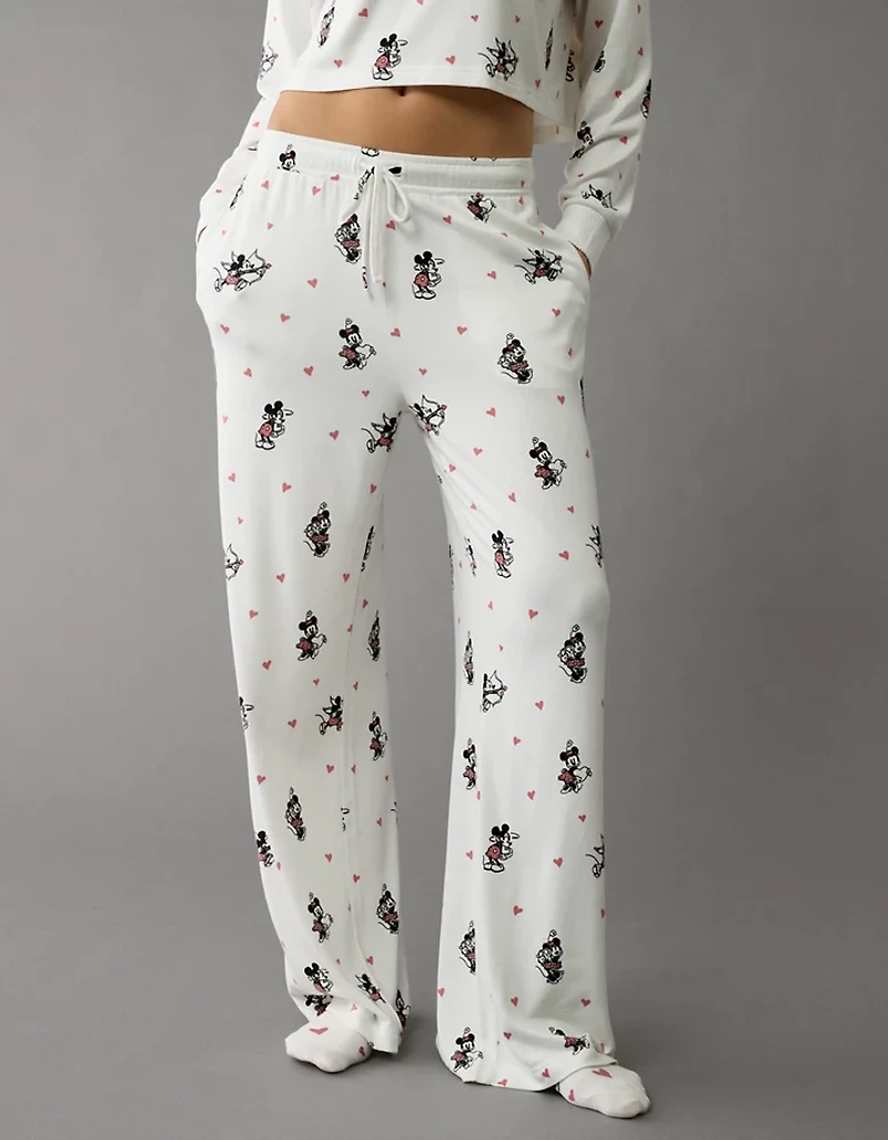 AE Mickey Mouse Valentine's Day Plush Pants PJ Set