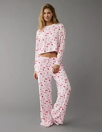 AE Snoopy Valentine's Day Plush Pants PJ Set