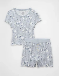 AE Snoopy Peanuts Plush Baby Tee PJ Set