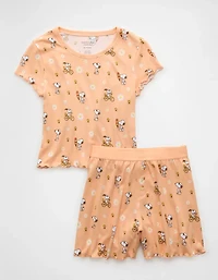 Pyjama avec petit t-shirt pelucheux crème glacée Snoopy AE