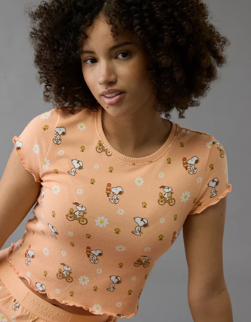Pyjama avec petit t-shirt pelucheux crème glacée Snoopy AE