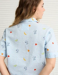 Pyjama en crépon de coton à motif fruits Snoopy AE