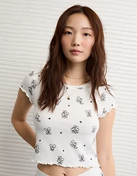 Pyjama pelucheux avec petit t-shirt Mickey et Minnie Mouse AE