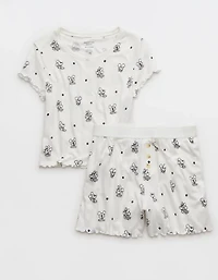Pyjama pelucheux avec petit t-shirt Mickey et Minnie Mouse AE