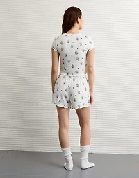 Pyjama pelucheux avec petit t-shirt Mickey et Minnie Mouse AE