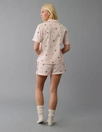 Pyjama en crépon de coton à motif Mickey et Minnie Mouse AE