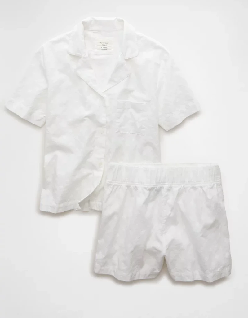 Pyjama boutonné à œillets AE