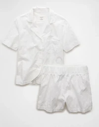 Pyjama boutonné à œillets AE