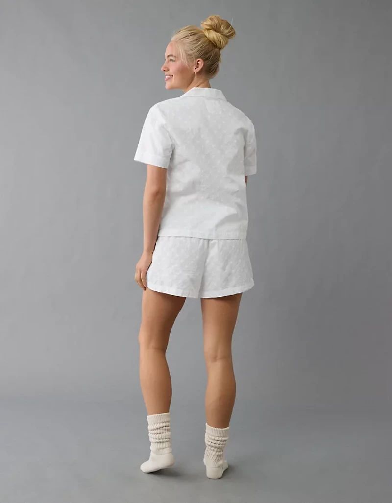 Pyjama boutonné à œillets AE