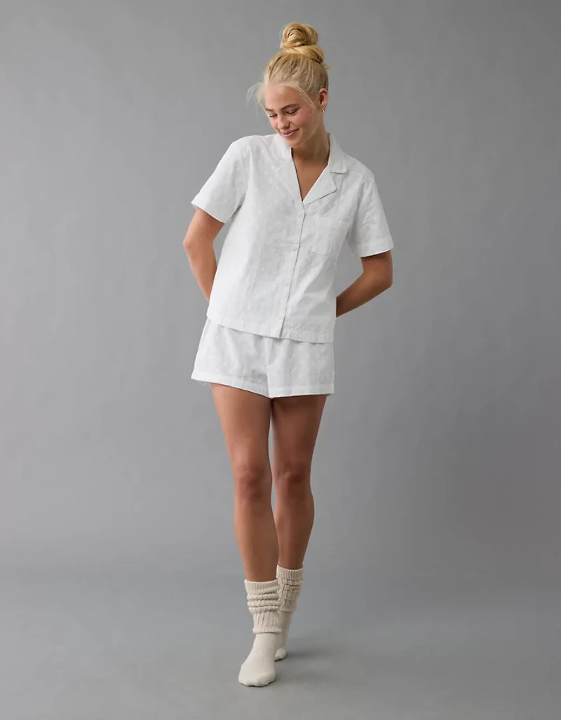 Pyjama boutonné à œillets AE