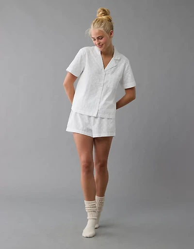 Pyjama boutonné à œillets AE