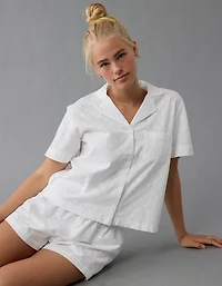 Pyjama boutonné à œillets AE