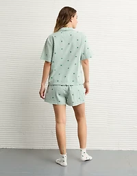 Pyjama en crépon de coton à motif cœurs guingan AE