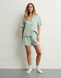 Pyjama en crépon de coton à motif cœurs guingan AE