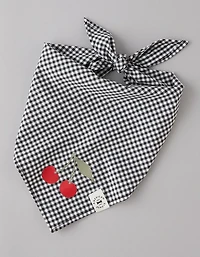 ABO Gingham Cherry Dog Bandana