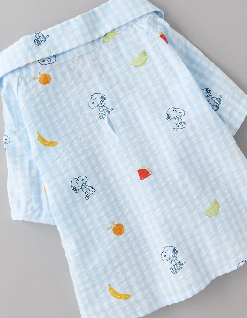 ABO Snoopy Fruit Button-Up Dog Shirt