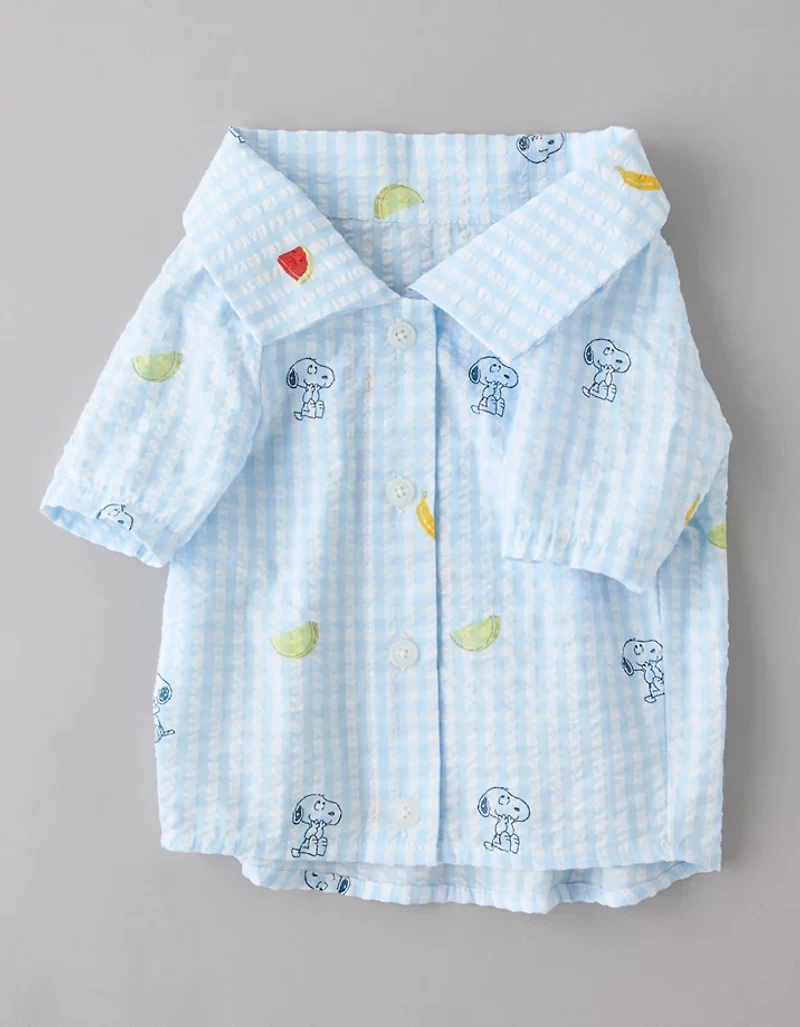 ABO Snoopy Fruit Button-Up Dog Shirt