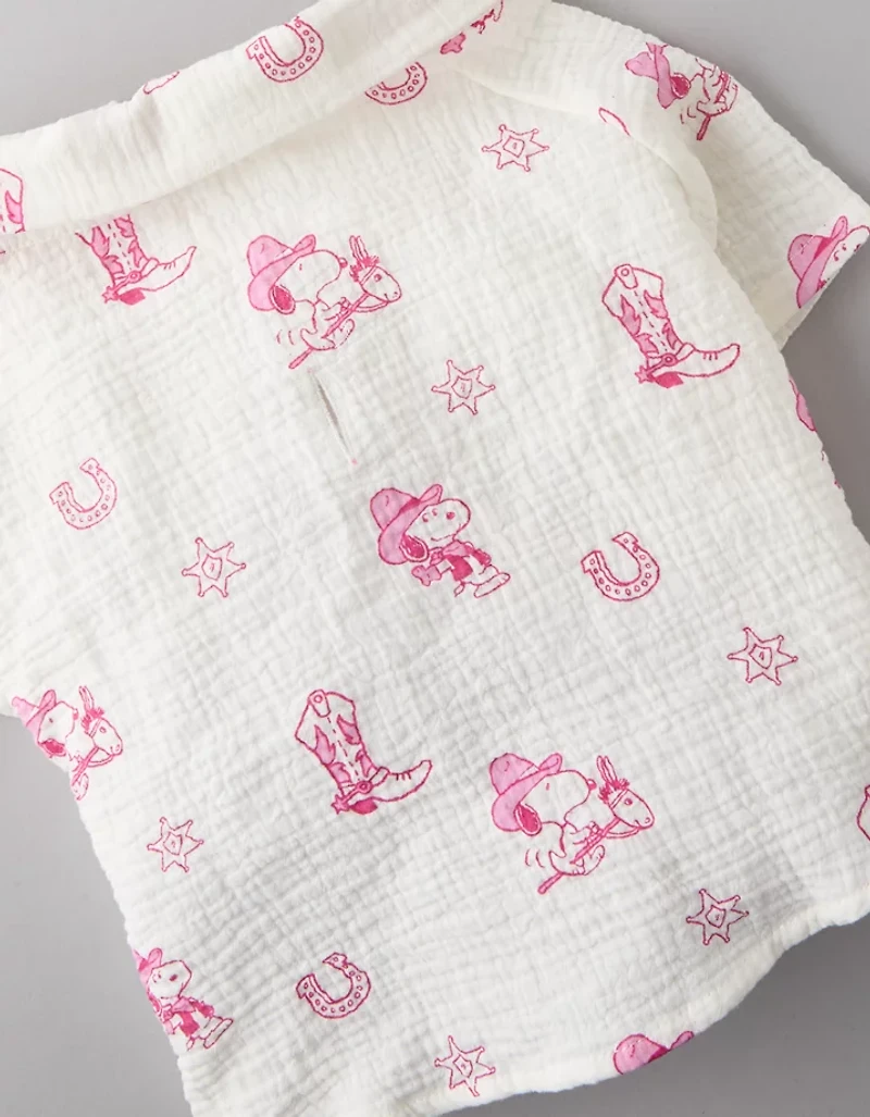 ABO Snoopy Western Button-Up Shirt