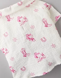 ABO Snoopy Western Button-Up Shirt
