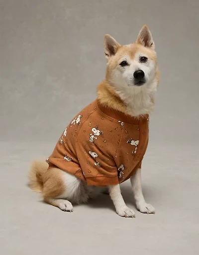 ABO Snoopy Fall Leaves Plush PJ Shirt