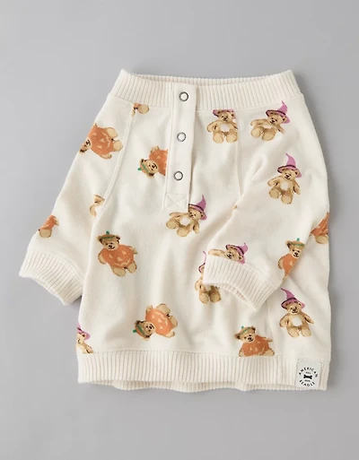 Chemise de pyjama pelucheux chien, citrouille et ours ABO