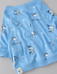 Haut de pyjama pelucheux à imprimé Snoopy skieur ABO