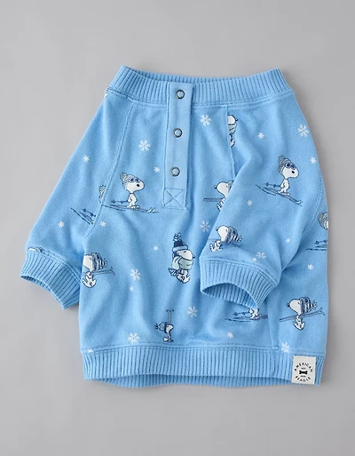 Haut de pyjama pelucheux à imprimé Snoopy skieur ABO