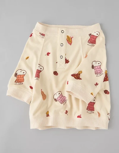 ABO Luxe Plush Snoopy PJ Top