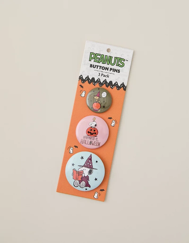 ATNY Snoopy Halloween Button Pin Set 3-Pack