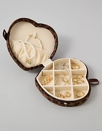 Boîte à bijoux à imprimé léopard AE