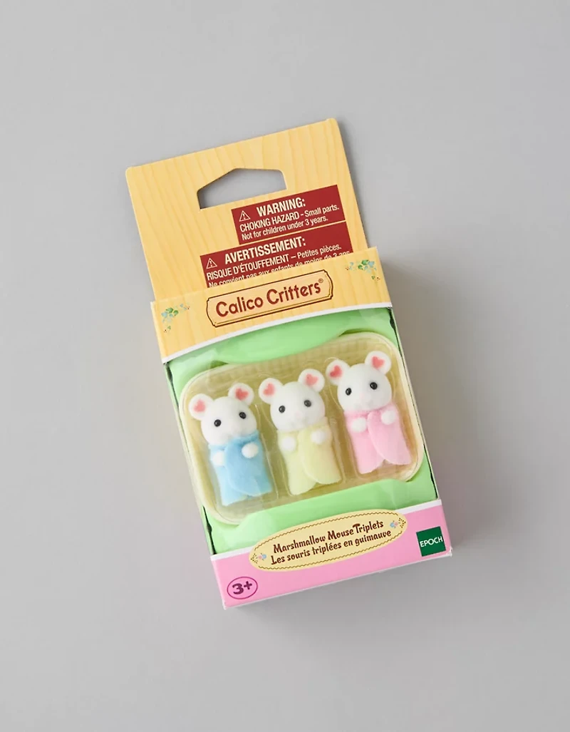 Calico Critters Marshmallow Mouse Triplets Figurines