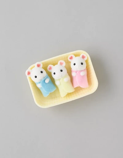 Calico Critters Marshmallow Mouse Triplets Figurines