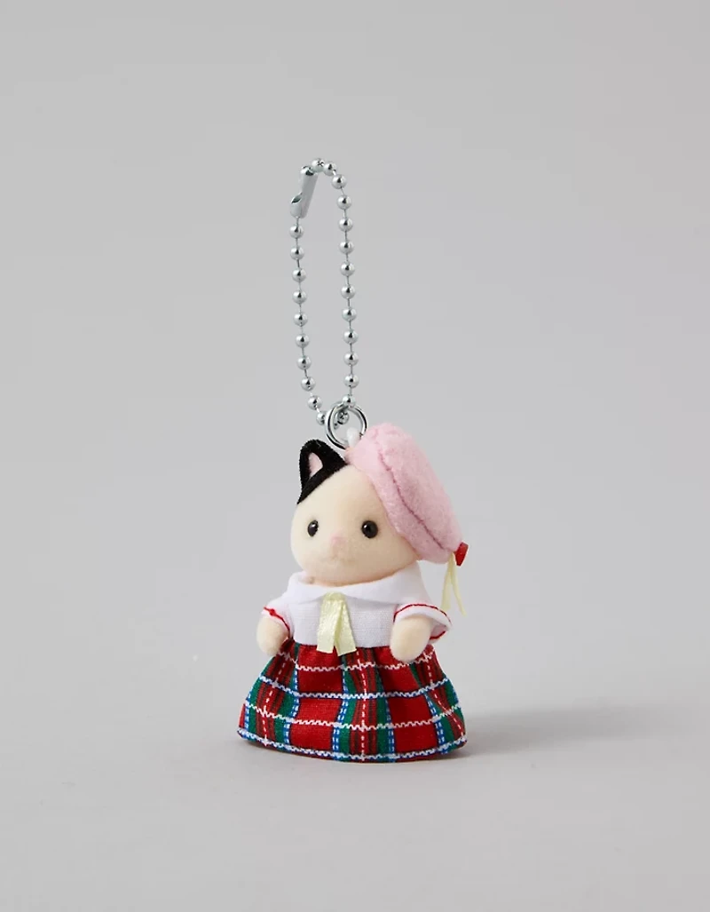 Calico Critters School Girl Tuxedo Cat Key Chain