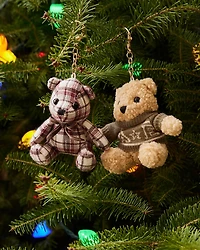 AE Plaid Teddy Bear Keychain