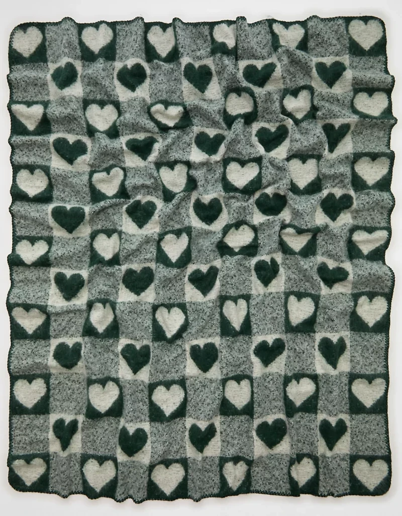 AE Heart Woven Blanket