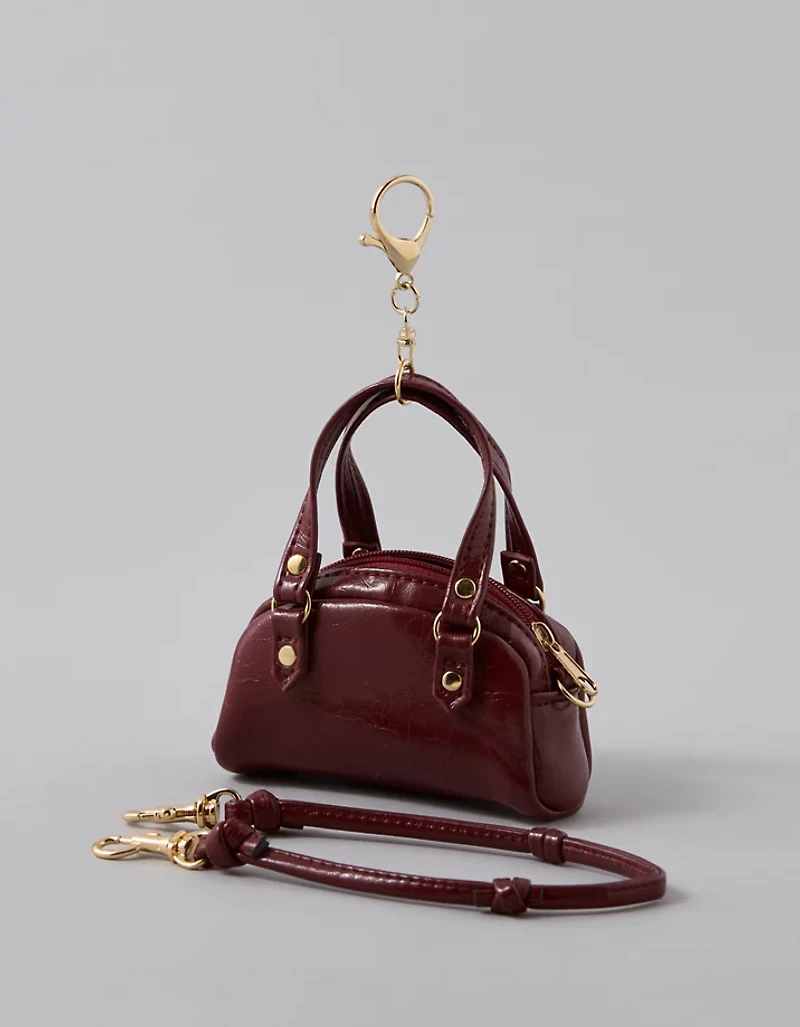 AE Burgundy Bag Keychain