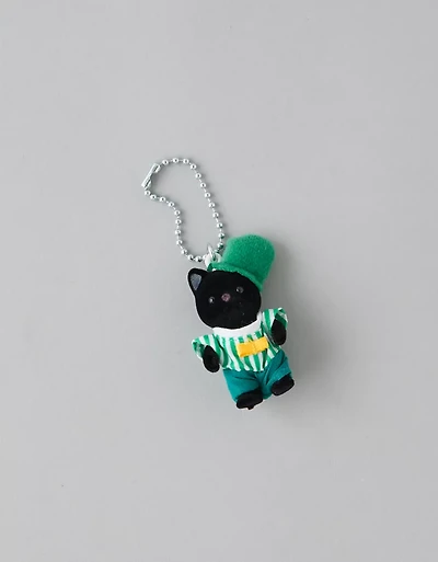 Calico Tuxedo Cat Keychain