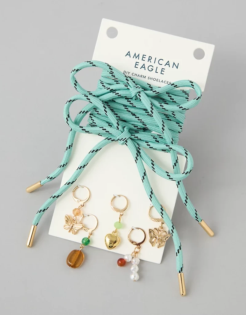 AE Green Shoelaces & Charm Set