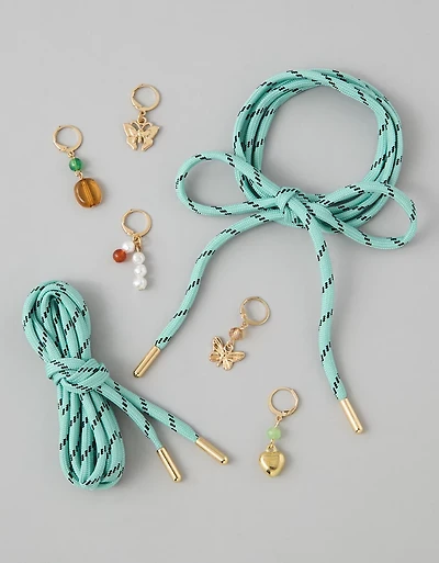 AE Green Shoelaces & Charm Set
