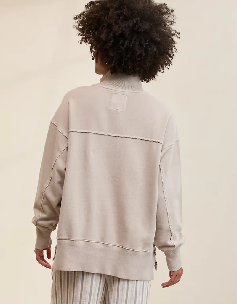 Aerie Vintage Popover Polo Sweatshirt