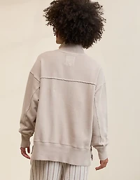 Aerie Vintage Popover Polo Sweatshirt