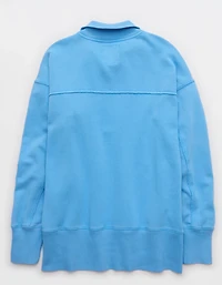Aerie Vintage Popover Polo Sweatshirt