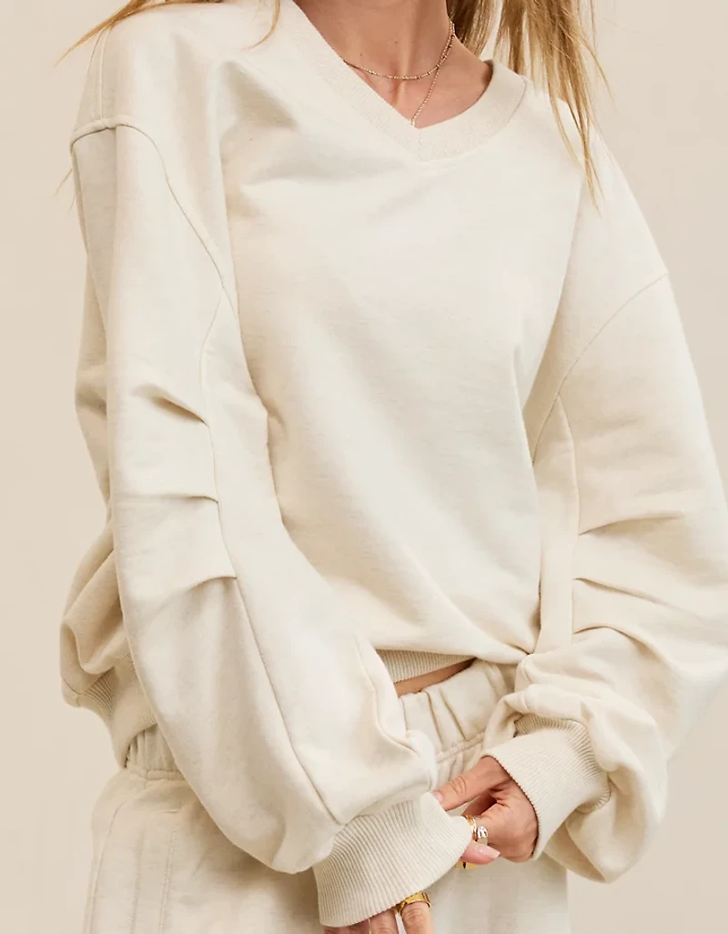 Aerie Jet Setter V Neck Sweatshirt