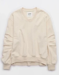 Aerie Jet Setter V Neck Sweatshirt