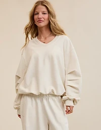 Aerie Jet Setter V Neck Sweatshirt