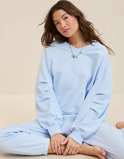 Aerie Jet Setter V Neck Sweatshirt