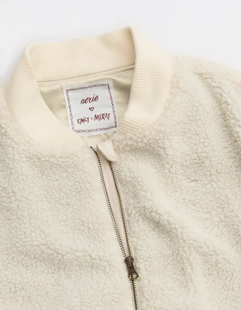 Aerie x Emily + Meritt Cozy Bomber Jacket