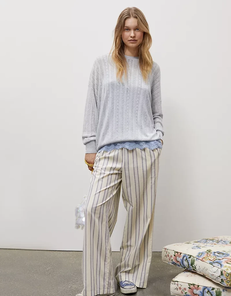 Aerie x Emily + Meritt Pointelle Sweater