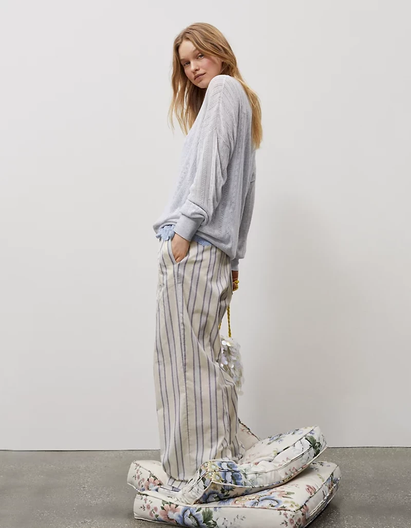 Aerie x Emily + Meritt Pointelle Sweater