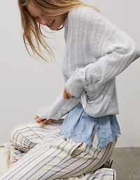 Aerie x Emily + Meritt Pointelle Sweater